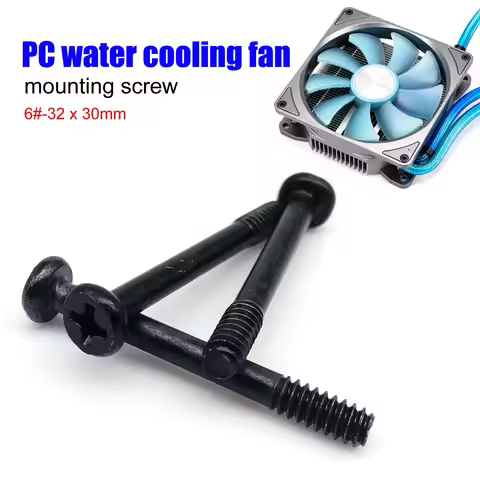 25pcs 6#-32x30mm Long Phillips Flat Head Mount Screw For PC Case Video Card Cooler Radiator Water Co