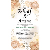 Kad Kahwin Digital D096-1 I Digital Invitation I E-Card Wedding Invitation / Engagement / Event