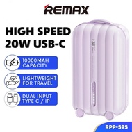 REMAX Mini Super Fast Charging Powerbank 20W Flight Cute Pink 10000mAh Type USB C Output RPP-595 Small Pawer Bank Kecil