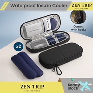 Waterproof Insulin Cooler Travel Storage Bag Case with Reusable Ice Compact for Diabetic Medication 