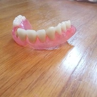 Gigi palsu acrylic 10 gigi rahang atas atau rahang bawah