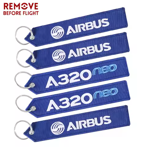 1PC BOEING Keychain Embroidery A320 Aviation Key Ring Chain for Aviation Aircrafe Travel Fashion Gif
