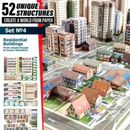 DIY Papercraft Diorama City Residence Print Paper Patterns