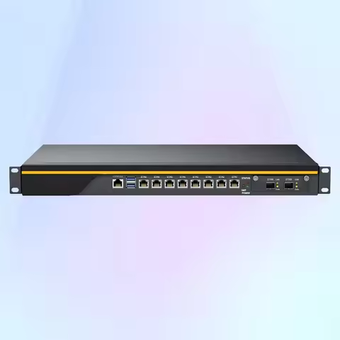 1U Rackmount Firewall 8LAN 4x10G SFP Business Use Network Management Router C236 6th-9th Gen Core I5