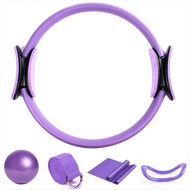 Pilates Ring Set, Magic Circle, Explosion-Proof Pilates Mini Ball, High Elastic Resistance Band, Yog