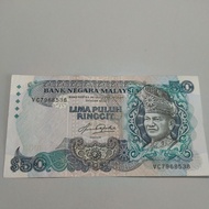 5th series Malaysia 50 Ringgit Aziz Taha signature rare collectable condition GEF: Good extremely fi