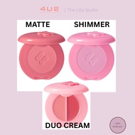 4U2 BLUSH OF MATTE, SHIMMER, DUO CREAM (THREE TEXTURE)