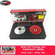 Pulley Set CVT RS8 Click 125 Click 150 TARAGSIT RED