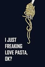 I Just Freaking Love Pasta, OK?: Quad Ruled 5x5, Grid Paper for Math & Science Students (6x9) Compos