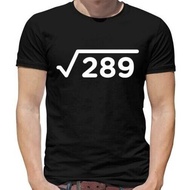 Square Root Birthday 17 Mens T-Shirt 17Th Age Present Maths