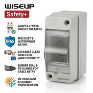 Wiseup 2P Electric Box Cover Breaker Enclosure Distribution Box Strong Current Circuit Breaker Panel