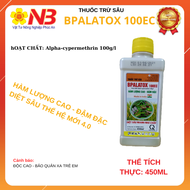 Bpalatox 100EC- chai 450ml (Alfa cypermethrin 100g/l) Trừ sâu khoang sâu đục thẫn cuốn lá. bọ trĩ bọ
