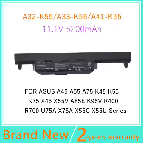 A32-K55 A33-K55 A41-K55 Laptop Battery For Asus A45 A45D A45N A45V A55 A55A A55D A55N A55V A75 A75A 