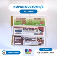 HEALTHY WALKING COUPON 17 AUGUST 1/ 5 CONTENTS 100 SHEETS CUSTOM COUPON DORPRIZE COUPON AUGUST COUPO