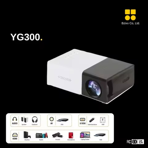 YG300 Mini Projector Portable Projector Wifi Smart 1280 720P Full HD Office Home Theater Video Mini