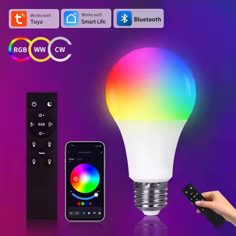 Bluetooth Smart LED Light Bulbs 220V 9W 15W 18W E27 BT Lamp Smart Life APP RF 2.4GHz Remote Group Co