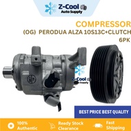 Compressor Aircond Car ORIGINAL NEW DENSO Perodua Alza  10S13C 6pk / BODY 0050+ CLUTCH 9480