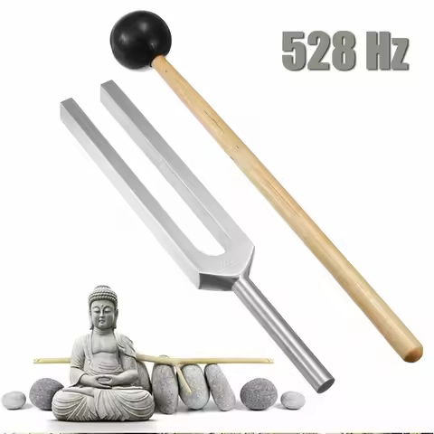 Tuning Fork 528HZ Tuner with Mallet Set for Healing Nervous System Reliever Stress Health Care Sound