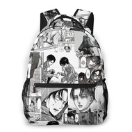 Levi Manga Collage Students School Bags Boy Girl Fashion Attack On Titan Eren Mikasa Anime Teens Boo