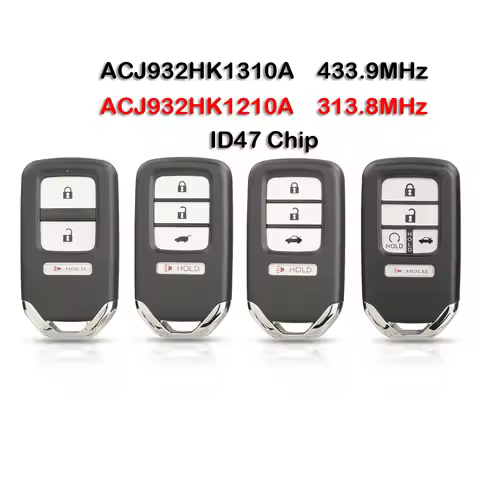 kutery ACJ932HK1210A 313,8 ACJ932HK1310A 433,9 MHz ID47 for Honda Accord Civic CR-V CR-Z Crosstour a