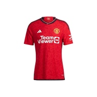 Adidas Manchester United T Shirts Mens Red Crew Neck Moderate IN3520