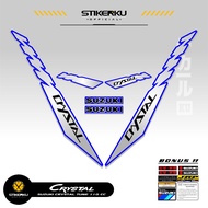 SUZUKI STRIPING CRYSTAL TUNE MOTIF X20 STICKER CRYSTAL TUNE CUSTOM STICKER ORIGINAL CRYSTAL MOTORCYC