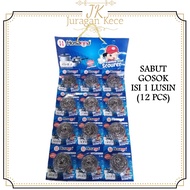 JUKE (1 RENTENG ISI 12 PCS / LUSINAN) Serabut Gosok Panci Howard T-50 Sabut Cuci Piring 15g Stainles