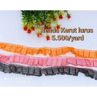 Straight pleated lace (yard)