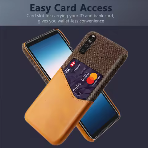 Card Slots Cover On The For Sony Xperia 10 III 5 Plus 1 II 20 2 8 Coque Business Case For Sony X Per