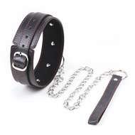 BDSM male dog chain SM collar dog slave leash crawling men and women with leash collar drill crotch 