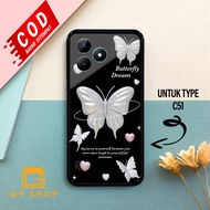 [gnine_case]case realme c51-case Glossy-Protective )cas(butterfly)softcase hp-case hp-casing hp-sili