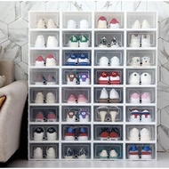 (LARGE SIZE) 33*23*14cm DIY FOLDABLE STACKABLE SHOEBOX SHOES BOX RACK ATTACHABLE STORAGE BOX KASUT S