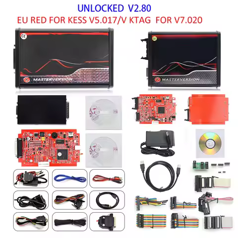 2024 Kess Ksuit V2 5.017 K TAG 7.020 2.25 4 LED Master Unlimited Online KESS Car TrucK ECU Tool BDM 