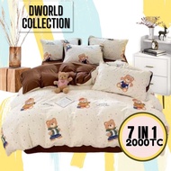 [HOT SELLING] CADAR 5D NNM (7IN1) SET NEW ITEM 2000TC GETAH KELILING BEDSHEET 5D NNM 7IN1 SET