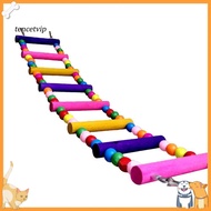Multicolor Ladder Bridge Budgie Parrot Climbing Bite Toy Parakeet Swing Bird Toy