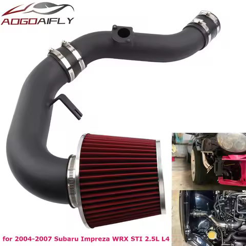L4 Turbo Engine Cold Air Intake Kit For Subaru Impreza 02-07 WRX STI 2.0L 2.5L