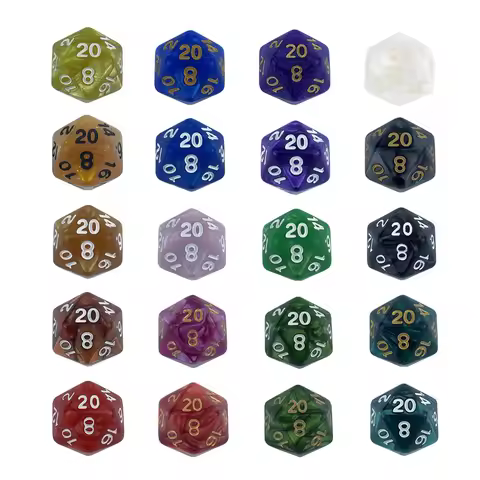 7pcs D20 DND Dice Set Board Games 20 Sided D & D Dice Set Adults Fun Table Game Teaching Accessories