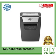 GBC X312 Paper Shredder. Maximum 12-13 Sheets per Pass. 23 Litre Bin Holds up to 200 Sheets.