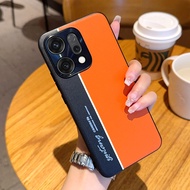Vegan Leather Case For Oppo Reno 14 / 14 Pro New Luminous Fluorescence Contrasting Colors With Metal