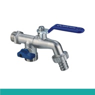 MESIN Washing Machine Wall Faucet L4086 1/2"(A)x3/4"(B)x3/4"(C) L4087 1/2"(A)x1/2"(B)x1/2"(C) Verlop