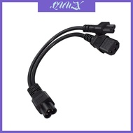 QUU MultiDevice Power Supply Cord C6 to C5 and C13 Splitter Copper Cores IEC320 C6 to C5 and C13 Pow
