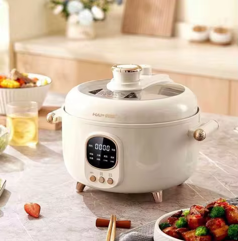 Electric Pressure Cooker Ceramic Glaze Inner Tank Non-Stick Rice Cooker Electric Hot Pot Cooking Pot