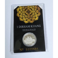 1 dirham, silver kijang Perak 999 with card certificate