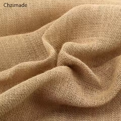 63" Wide Density 50*50 Natural Jute Burlap Fabric Woven Hessian Vintage Cloth Garden Sack Upholstery