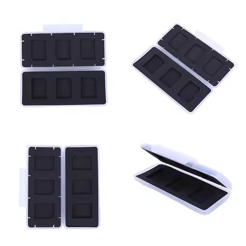 6 in 1 Transparent Mini SD Memory Cards Protective Case Waterproof Memory Card Protecter Box EVA Foa