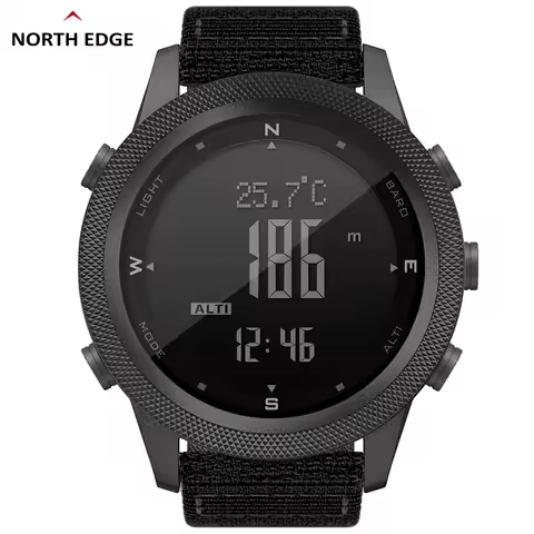 NORTH EDGE APACHE-46 Men Digital Watch Outdoor Sports Running Swimming Outdoor Sport Watches Altimet