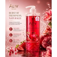 ALIV SENSE Shower Gel | Body Wash Strawberry + Delima Scent 900ml