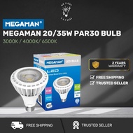 [SIRIM] Megaman PAR30 LED Bulb 20W/35W E27 3000k 4000k 6500k Spotlight/Track light Replacement Bulb