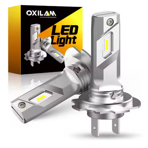 2Pcs Mini Fornt Headlight H7 LED Bulbs 6500K White 16000LM Fanless Wireless For Ford Focus Mk3 Peuge