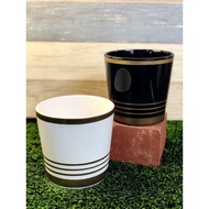 Modern Minimalist Multi-Faceted Ceramic Pot/ 简约大气陶瓷小花盆/ 多肉小花盆/芋叶小花盆Pasu Alocasia/Pottery for succulent/Indoor plant's po